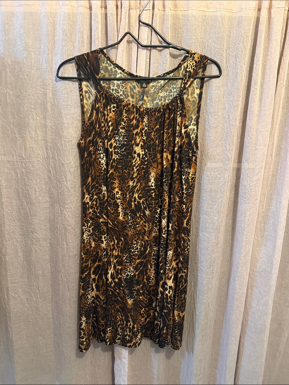 GNW Brown Animal-Print Midi Dress